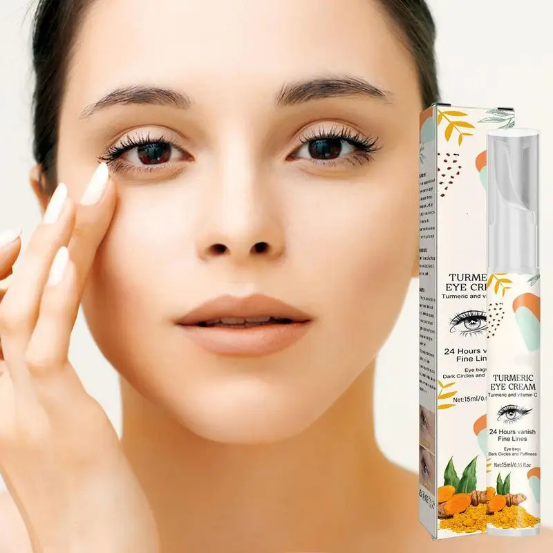 

Eye Cream Anti Dark Circle Eye Bag Firmness Moisturizing Whitening Massage 15ml Moisturizing Turmeric Eye Cream Eye Bag Remover