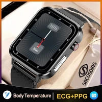 2022 sport smart watches men with body temperature ecg heart rate blood pressure monitor health smartwatch women for android ios