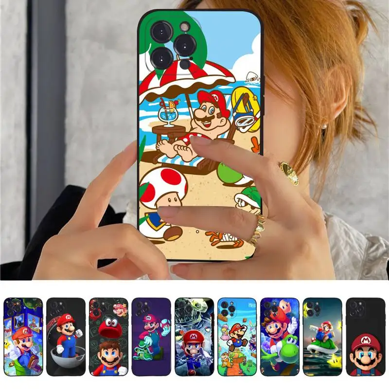 

BANDAI Super Mario Bros Phone Case for iPhone 11 12 13 mini pro XS MAX 8 7 6 6S Plus X 5S SE 2020 XR cover