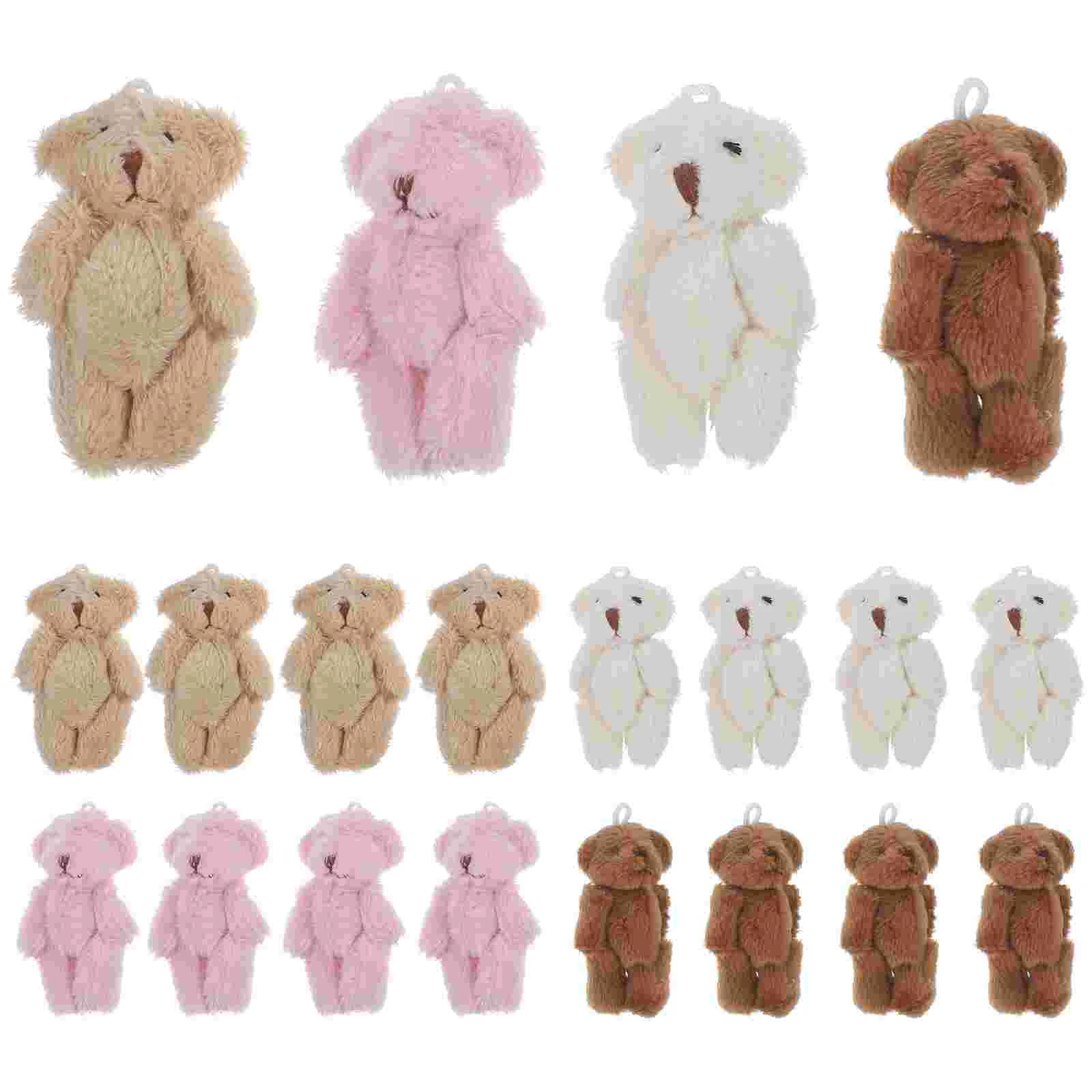 

6cm Mini Bear Plush Toys Soft Stuffed Bear DIY Craft Keychain Pendant Bouquet Toy Doll Accessories Gifts