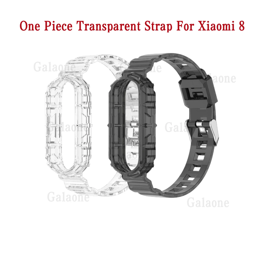 Transparent Strap For Xiaomi Mi8 Band Soft Silicone Wristband  For Mi 5/6/7Pro Replacement Watchband TPU Correa Bracelet