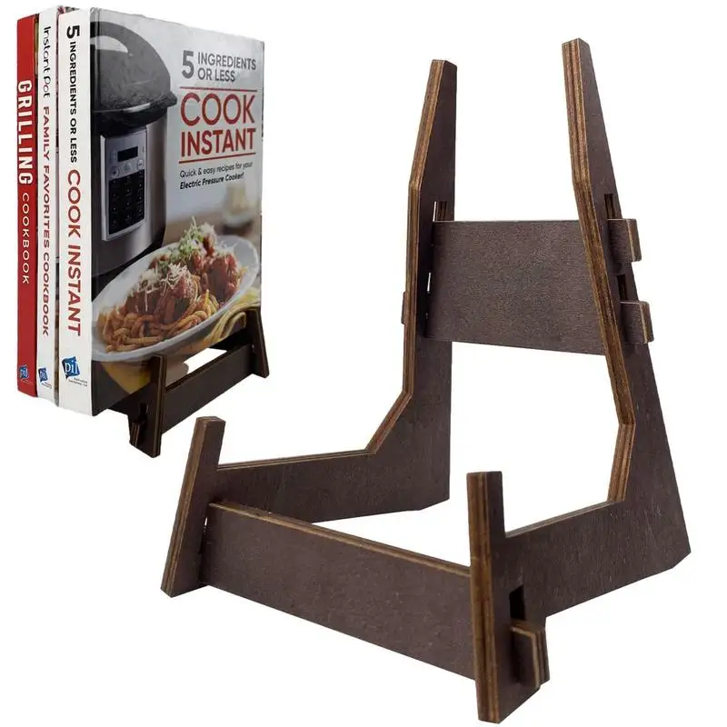 

Cookbook Display Stand Wooden Storage Bracket Plate Holder Book Reading Holder For Countertop Displaying Stand Decor Accessories