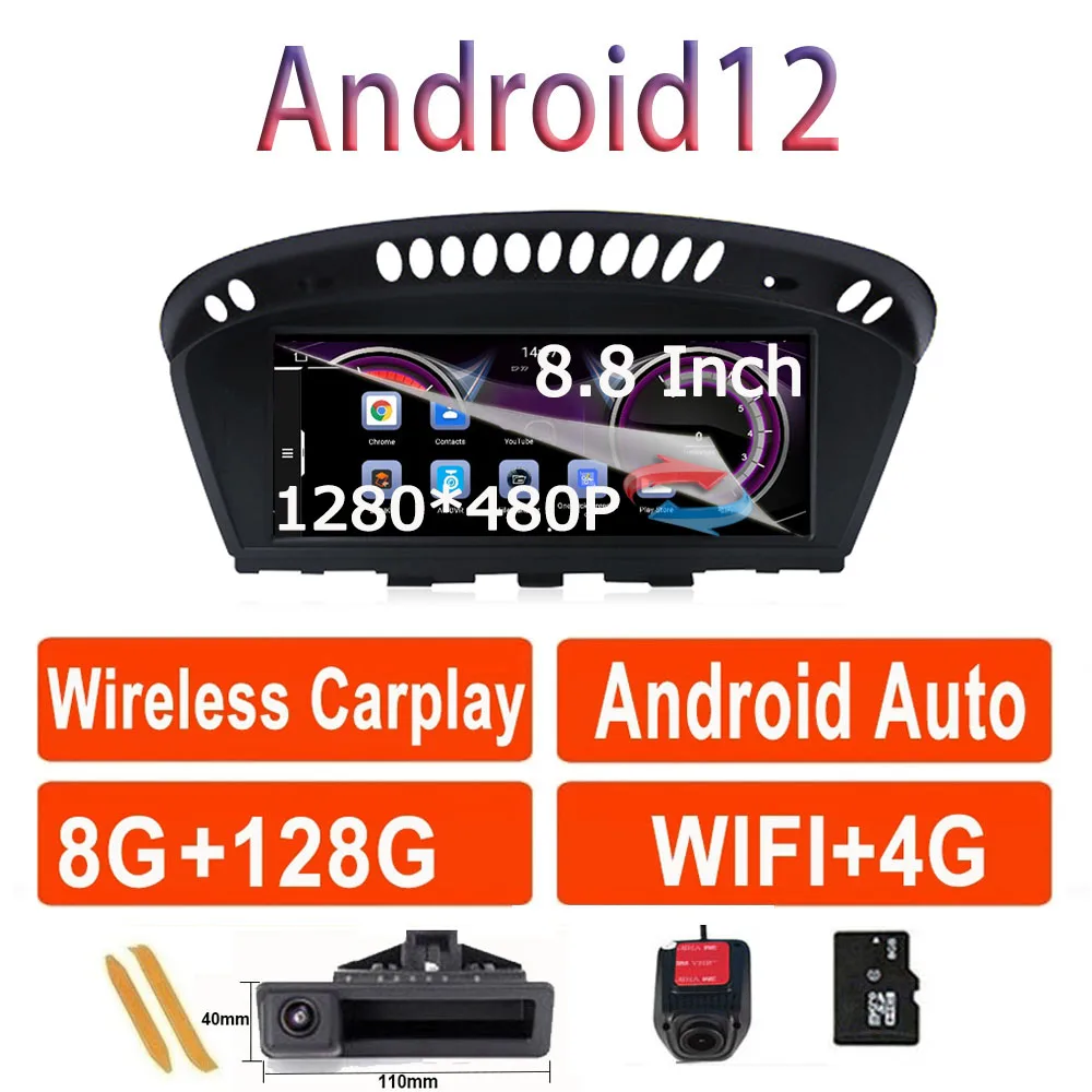 

Android 12 Autoradio Touch Screen Car Multimedia Player For BMW 5 Series E60 CCC Carplay GPS Navi Intelligent System 4G+WIFI