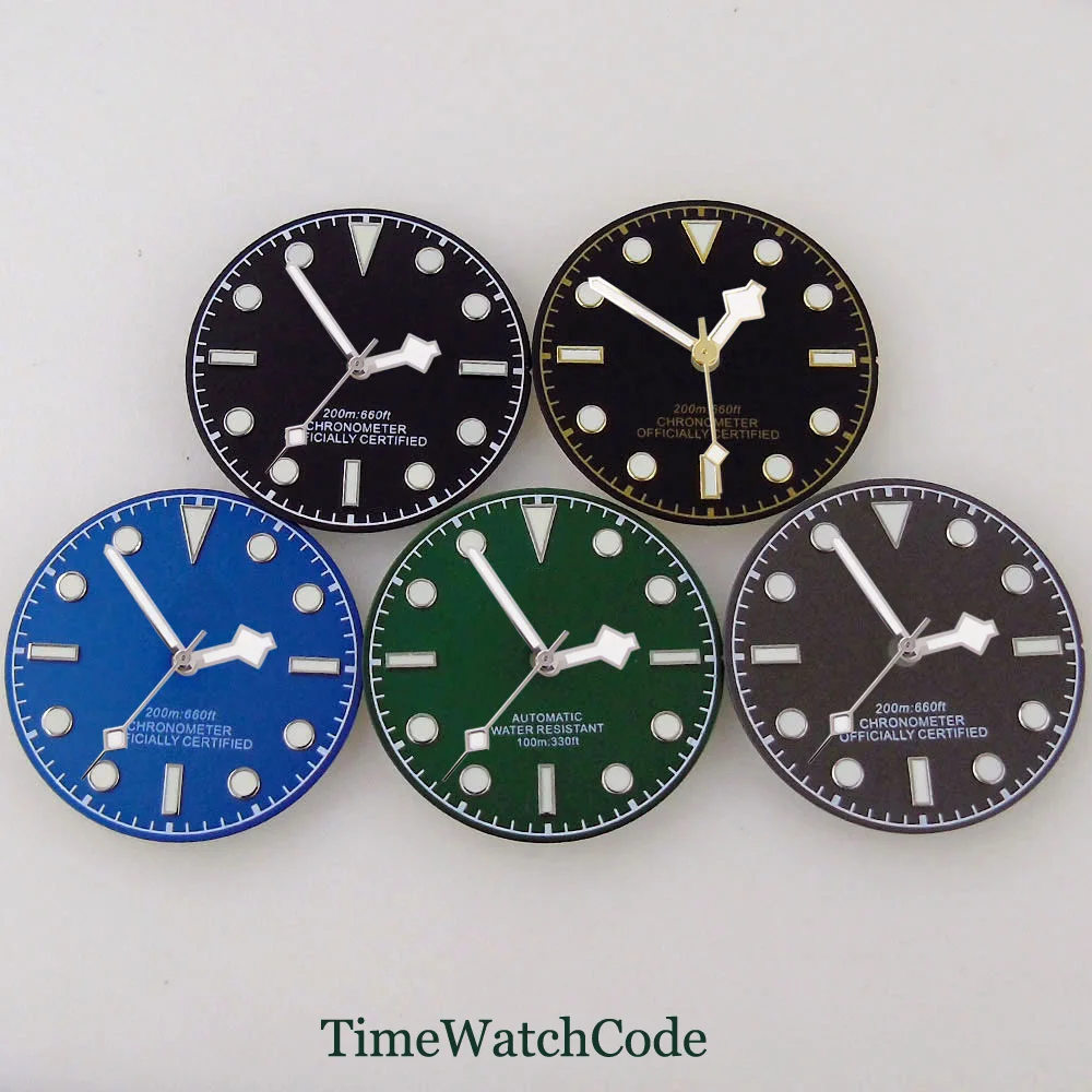 

29mm Luminous Watch Dial Face Snowflake Hands Accessories Fit for NH35 NH36 Miyota8215 Mingzhu DG2813 ETA2824 PT5000 ST1612 2130