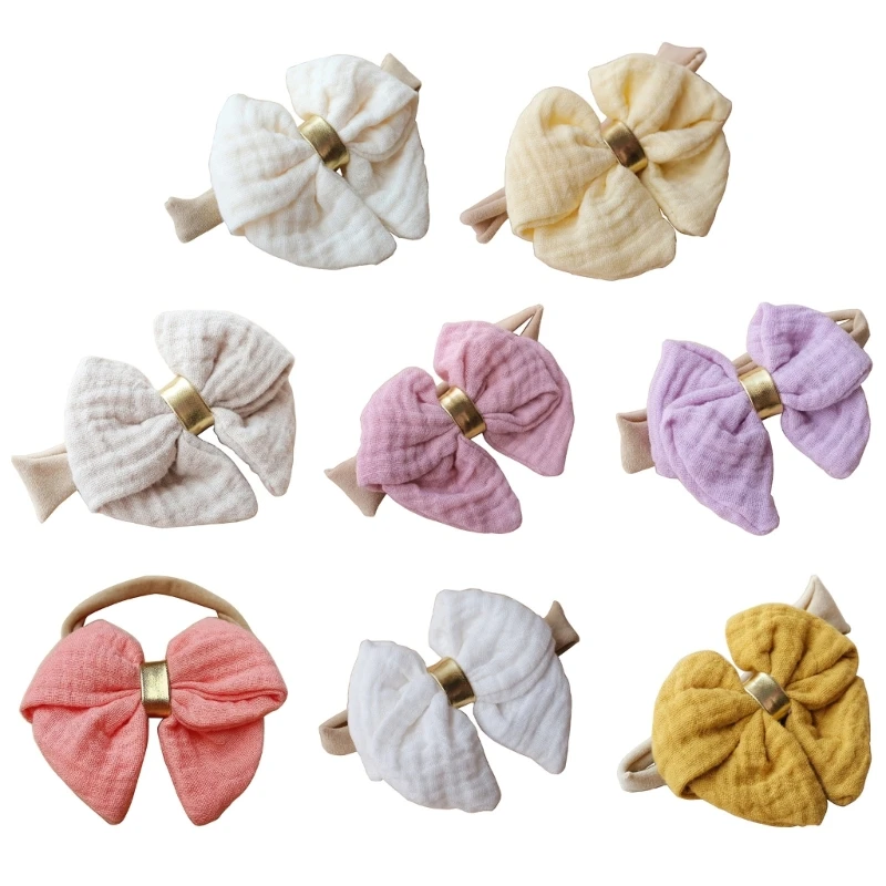 

Trend Ruffled Bowknot Hairband for Baby Elastic Fashionable Infant Headbands