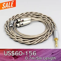 type6 756 core 7n litz occ silver plate earphone cable for audeze lcd 3 lcd 2 lcd x lcd xc lcd 4z lcd mx4 lcd gx lcd 24 ln007834