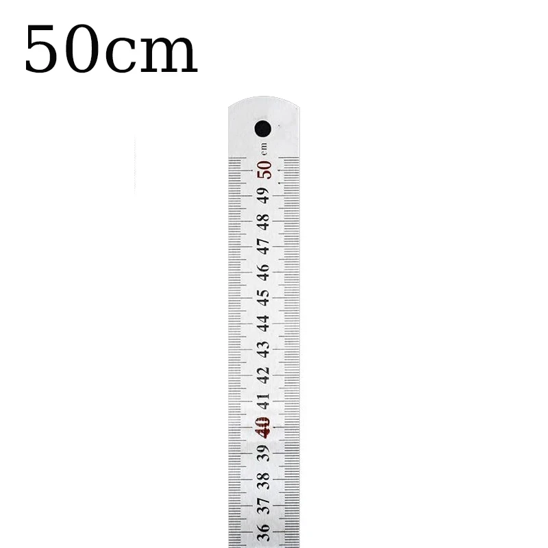 

Прямая Линейка из нержавеющей стали, точный двусторонний измерительный инструмент, ручной инструмент, 15/20/30/40/50 см
