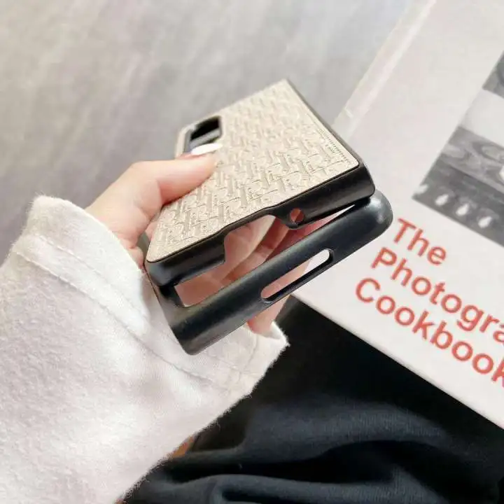 

Ḋiȯṙ Phone Case for Samsung Zflip3 Samsung Zfold3 Luxury Brand Leather High-end Design Flip Folding Phone Case