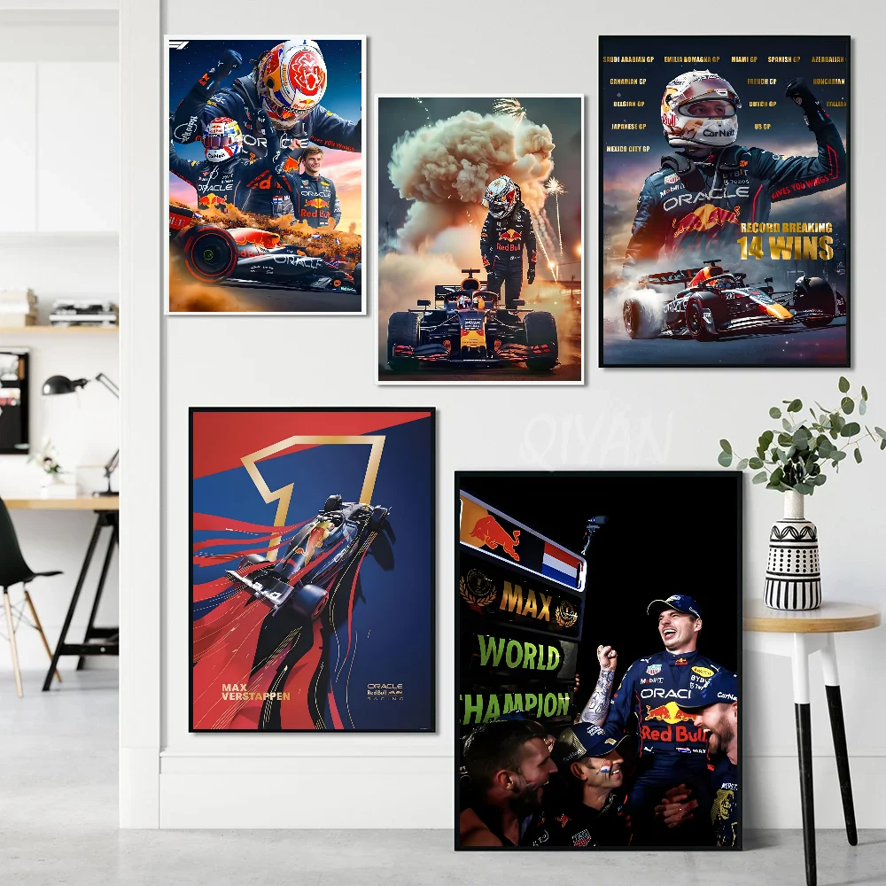 F1 Brazilian Grand Prix Winner V-Verstappen Poster Paper Print Home Living Room Bedroom Entrance Bar Cafe Art Painting Decoratio