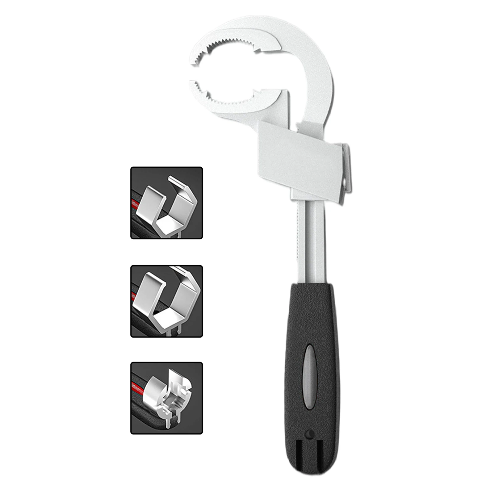 

Multifunctional Bathroom Wrench Adjustable Large Opening 80mm Spanner Sink Faucet Narrow Sewer Water Pipe Plumbing Repair Tools