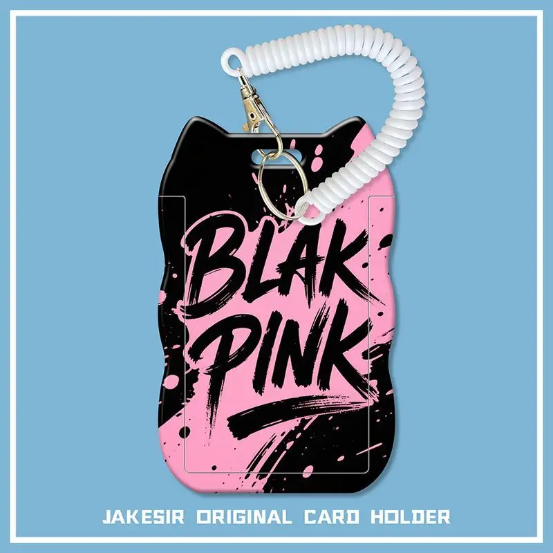 Портативный защитный чехол для карт BLACK PINK, обложка для удостоверения личности, милый коллекционный футляр для повседневного ношения студентами. (art.: 3920dd177eb33) - 3920dd177eb33