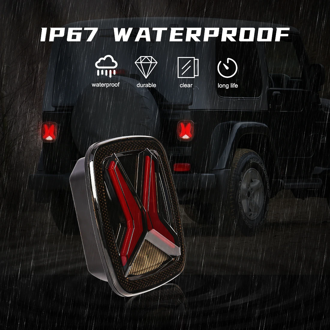 Задние фонари для Jeep Wrangler TJ CJ YJ 1998-2006 задние тормозные парковочные дневные