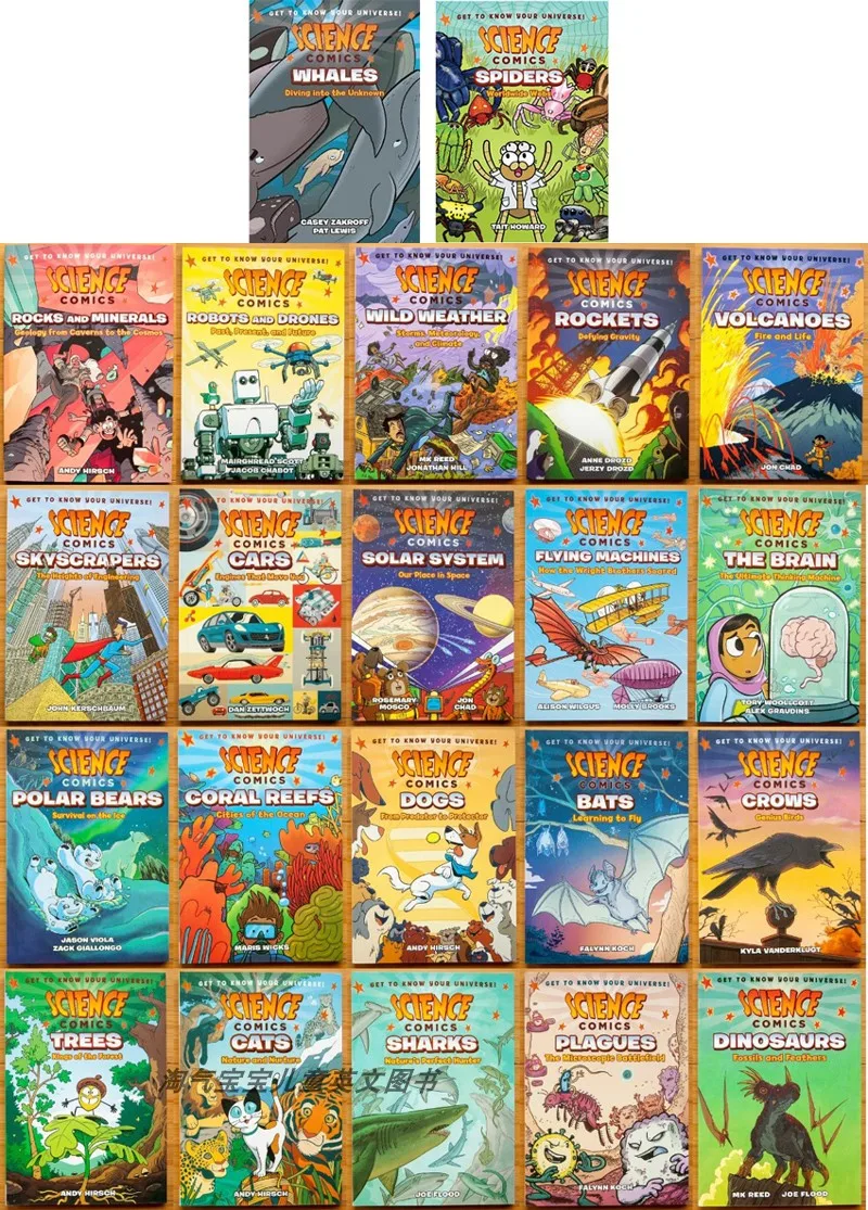 22 шт./лот английские комиксы для изучения и познания, детская книга с цветными картинками из естественной науки