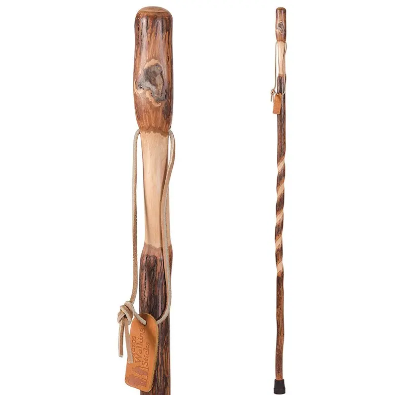 

Twisted Hickory Handcrafted Wood Walking Stick Hiking Trekking Pole Cane, 58"