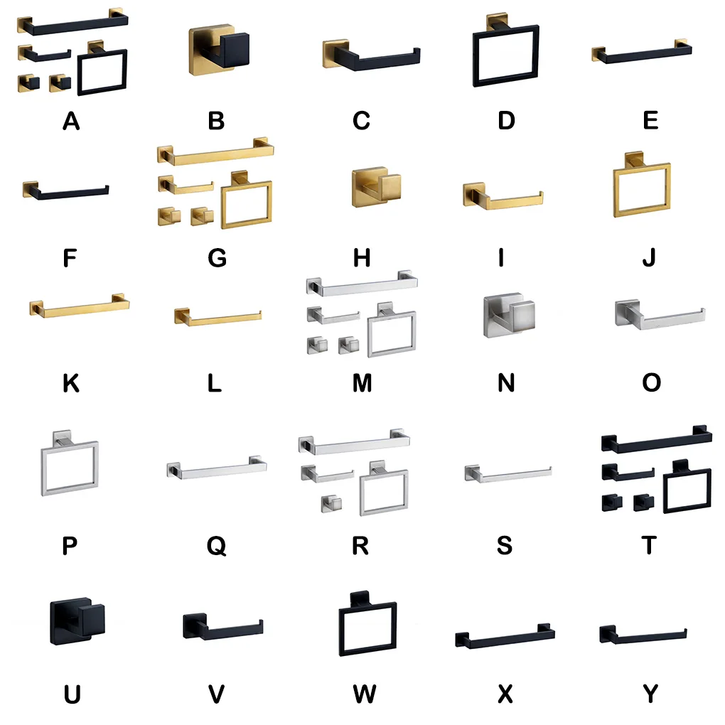 

Набор оборудования для ванной комнаты, настенное крепление из нержавеющей стали, держатель для полотенец, держатель для бумаги, многофункциональный крючок для халата, туалет, Золотой крючок