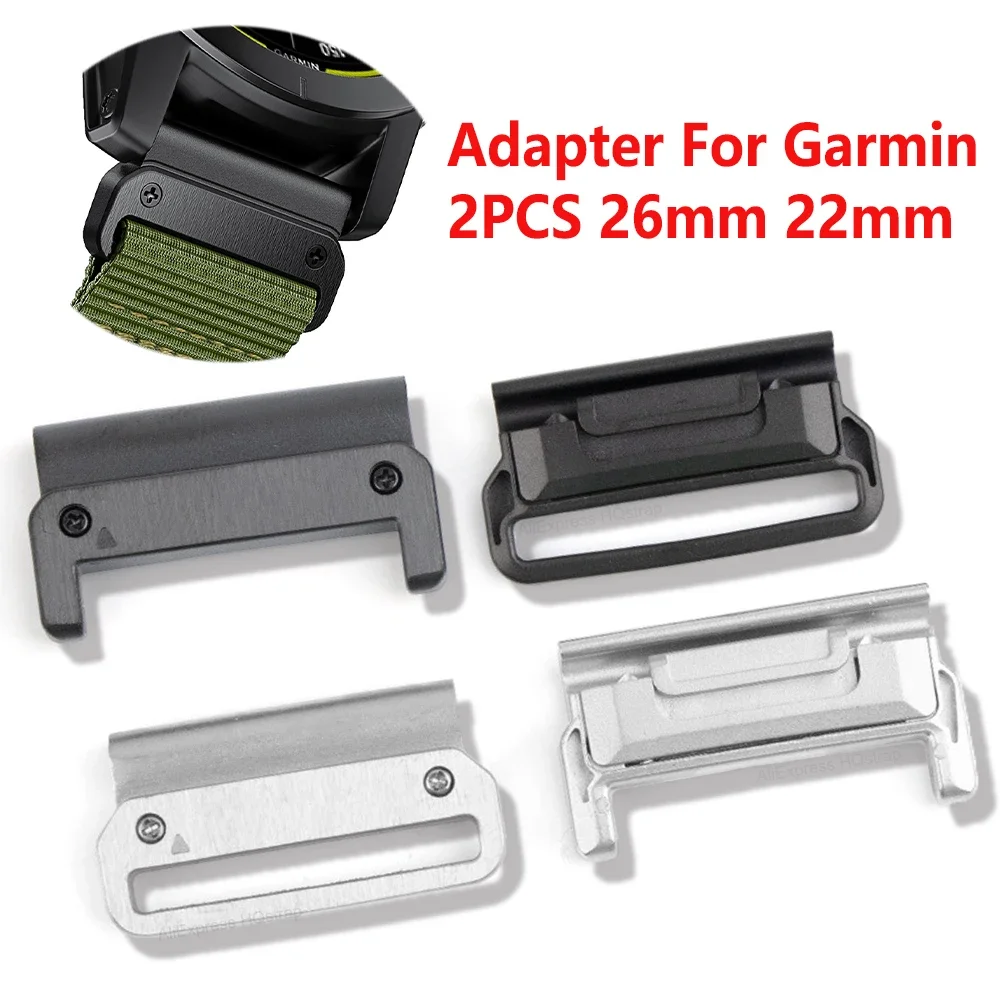 Металлический адаптер для Garmin Watch 2 шт. коннектор Fenix 7X 6x Pro 7x5 6 адаптеры ремешка