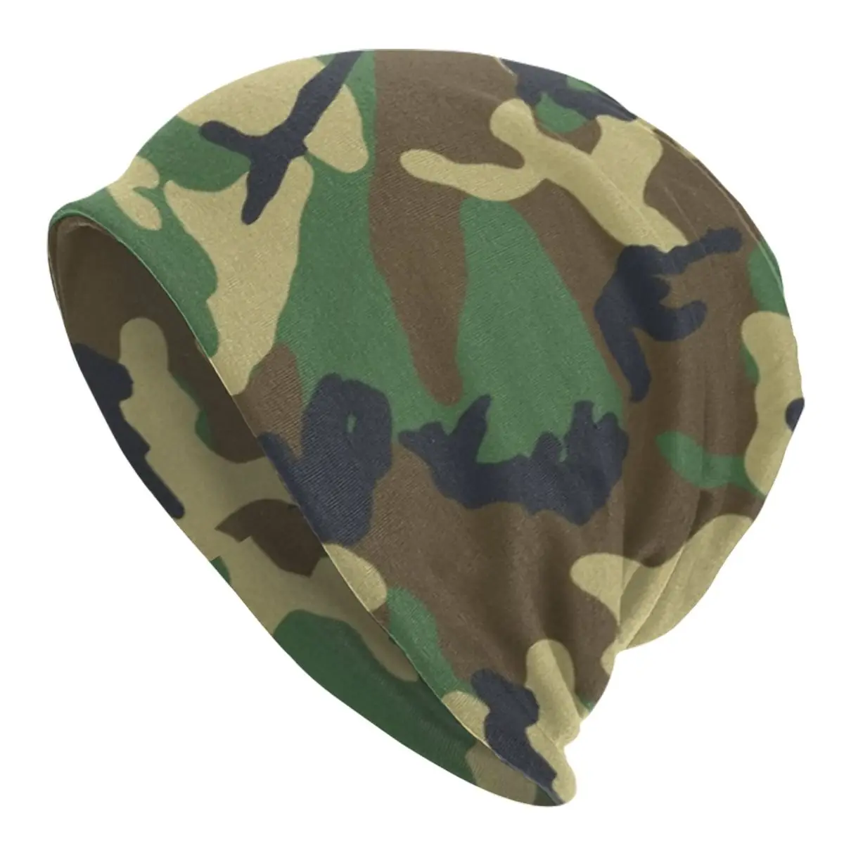

Camouflage Woodland Bonnet Hats Winter Street Skullies Beanies Hat Camo for Men Women Knit Hat Warm Dual-use Cap