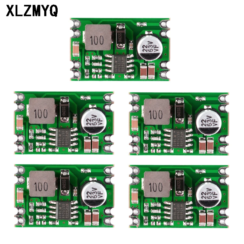 

5 шт., мини-модуль питания, 2 А, 8-55 в до 3,3 В/5 В/9 В/12 В