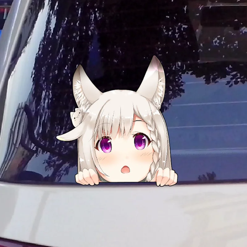 Милый аниме мультфильм Граффити Девушка стикеры Аватара Водонепроницаемые