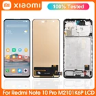 ЖК-дисплей TFT для Xiaomi Redmi Note 10 Pro, сенсорный экран с дигитайзером в сборе для Note10Pro M2101K6G, замена дисплея