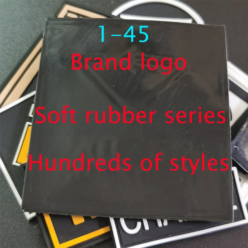 

Hundreds of styles PVC brand logo 3D soft rubber series clothing backpack decoration rubber patch classic brand silicone Badge