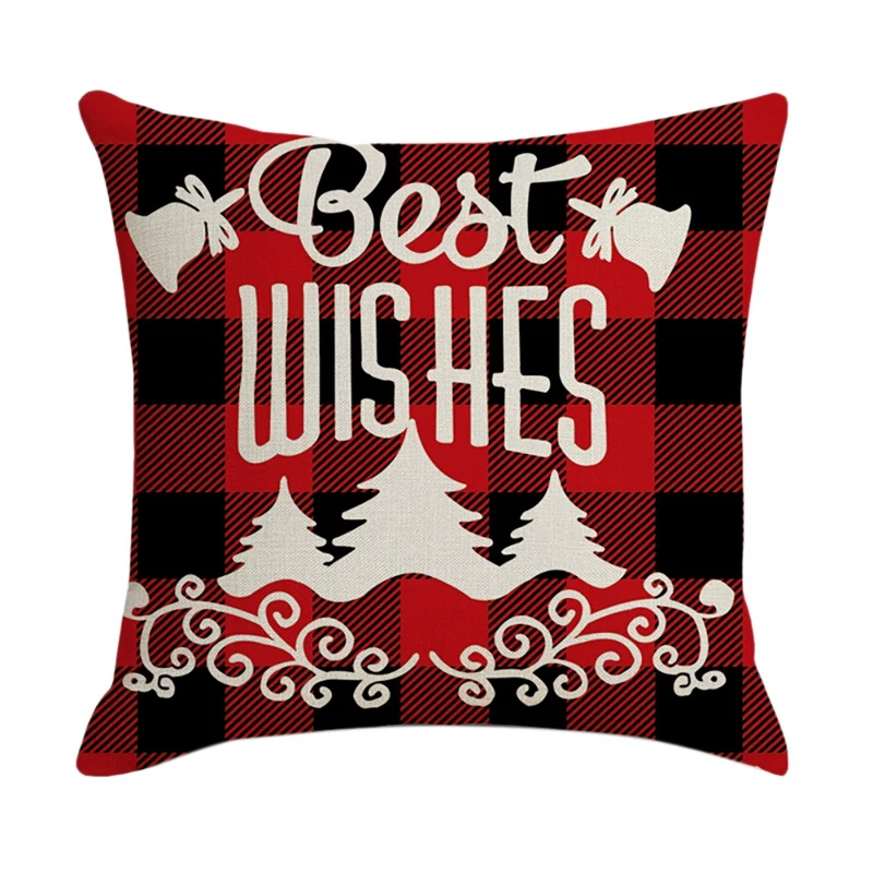 

Рождественская наволочка квадратная Санта домашний декор изысканные льняные наволочки для подушек наволочки для дивана автомобиля подаро...