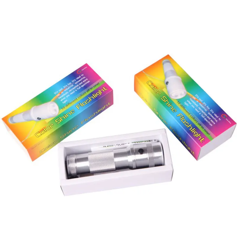 Светодиодный фонарик SecurityIng 10 в 1 RGB многоцветный фонарь цветной светильник