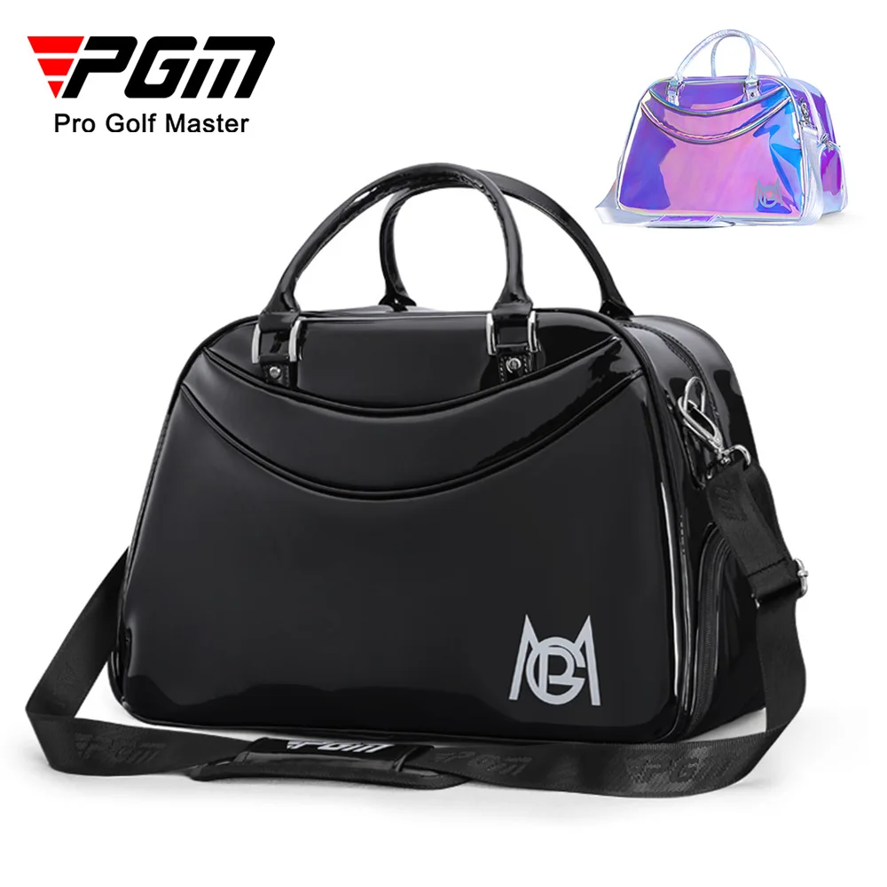 PGM Women Golf Clothing Bag Version Colorful Laser Ladies Golf Bags Lightweight Travel Handbag Tpu Travel Bag Duffel Bag