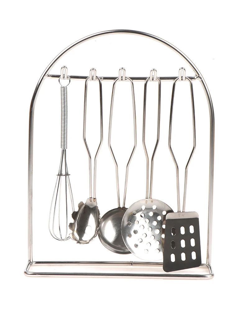 

1:12 набор мини-приборов для кукольного домика из нержавеющей стали, кухонные аксессуары, новинка