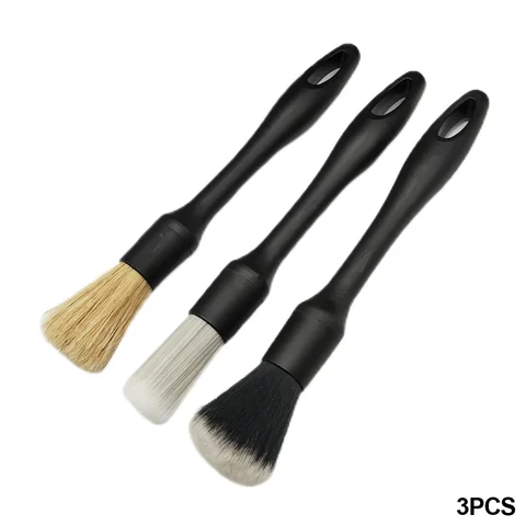3pcs Auto Details Pinsel Super Soft Auto Interior Detail Pinsel mit synthetischen Borsten Auto Dash Staubbrust -Bürgerzubehör