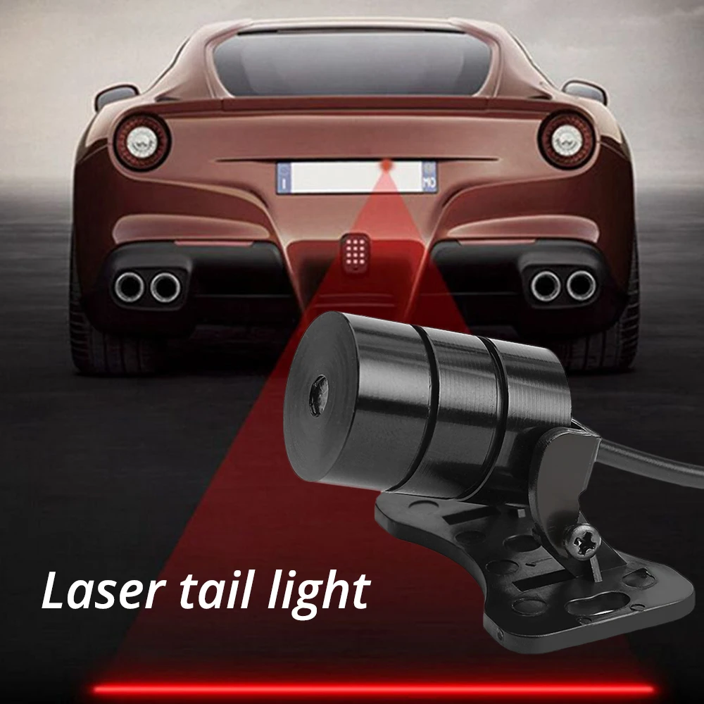 

Car Led Anti Collision Warning Light Brake Parking Lamp Rearing Car Tail Light Laser Fog Lights Trunk Strobe Bulb LED Decor Auto