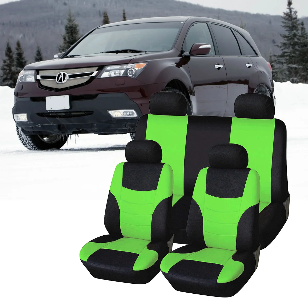

8 Pcs Car Accesories Car Interior Accessory All Seasons Car Seat Cover Set Full Seat Cover Car Seat Cushion
