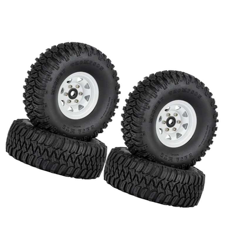 

4PCS 1.55 Metal Beadlock Wheel Rims Tires Set For 1/10 RC Crawler Car Axial Yeti Jr RC4WD D90 TF2 Tamiya CC01 LC70 MST