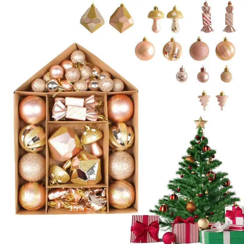 

Christmas Tree Decorations Balls Bright Shatterproof Baubles Decor Set Christmas Tree Decors Party Decoration For Engagement