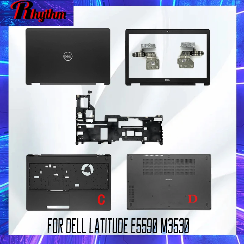 

New For Dell Latitude E5590 M3530 LCD Back Cover/Front Bezel/Hinges/Palmrest/Bottom Base Case/Middle Frame Non Touch Black