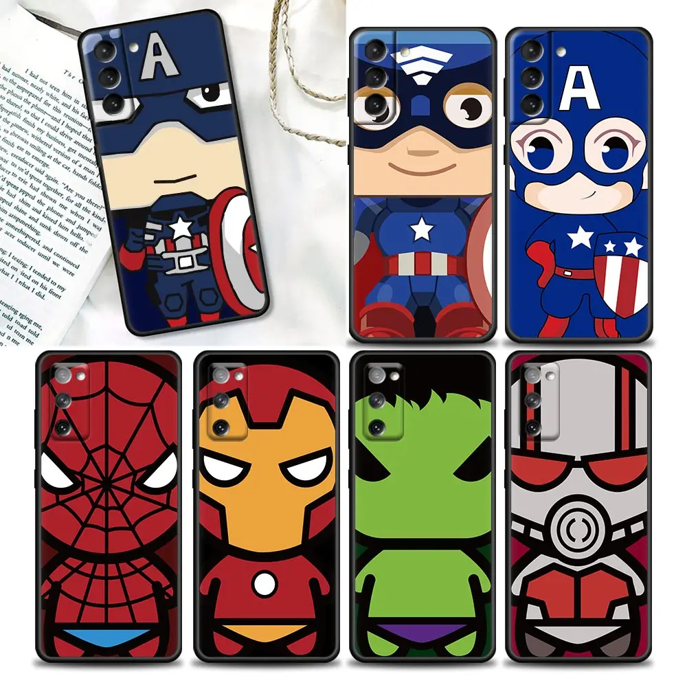 

Cartoon Avengers Marvel heroes Fundas Coque Phone Case for Samsung Galaxy S22 S7 S8 S9 S10e S21 S20 Fe Plus Ultra 5G Cases Capa