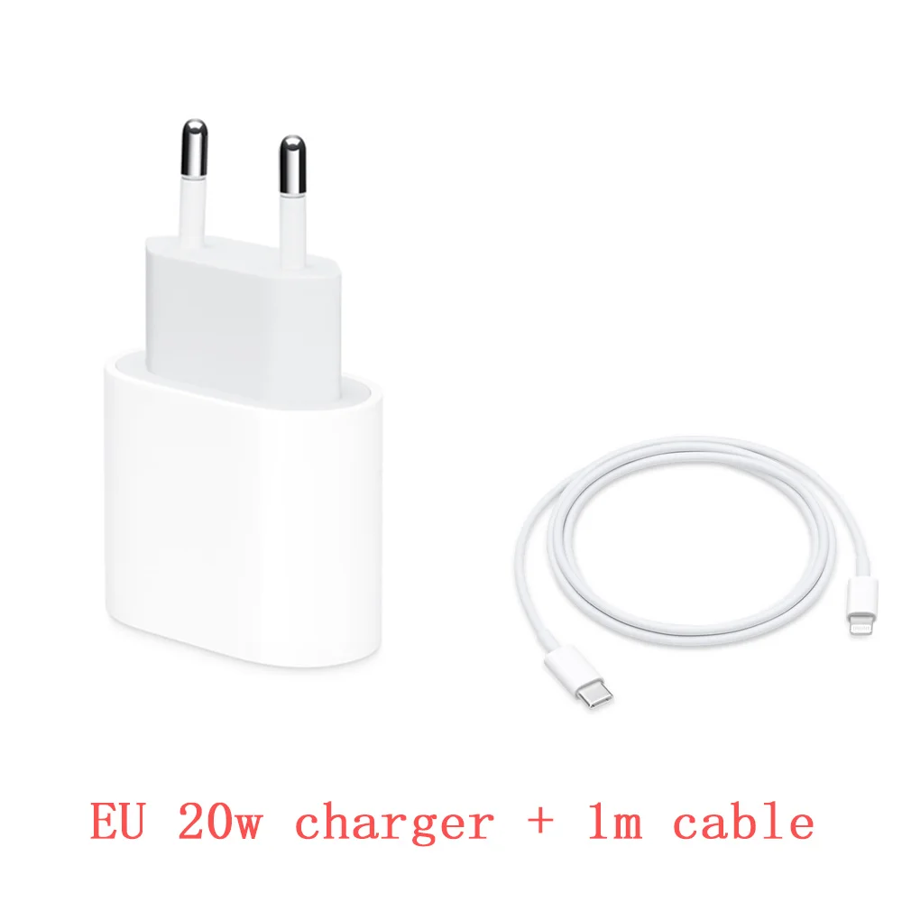 

EU 20W Fast Charger For Apple iPhone 14 13 12 11 Pro Max Plus SE3 XS XR Quick Charger USB C Type C Fast Charge Cable Original IC