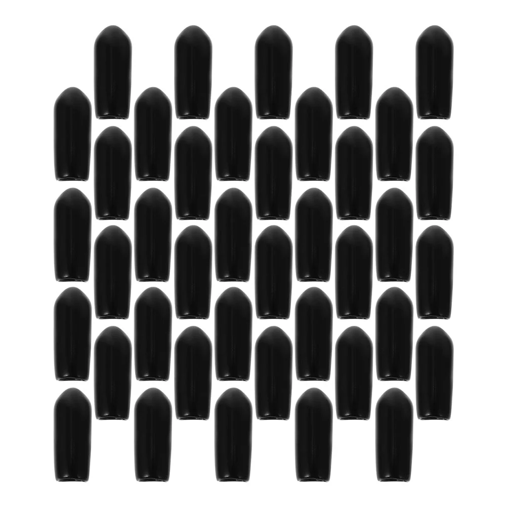 

100 Pcs Headband Foot Cover Hair Clasp Accessories Black Ending Covers Rubber Ends Tiara Caps Hairpin Sleeves