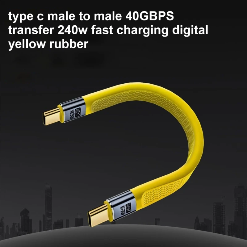 Гибкий кабель USB C с выходной мощностью 240 Вт для быстрой зарядки устройств