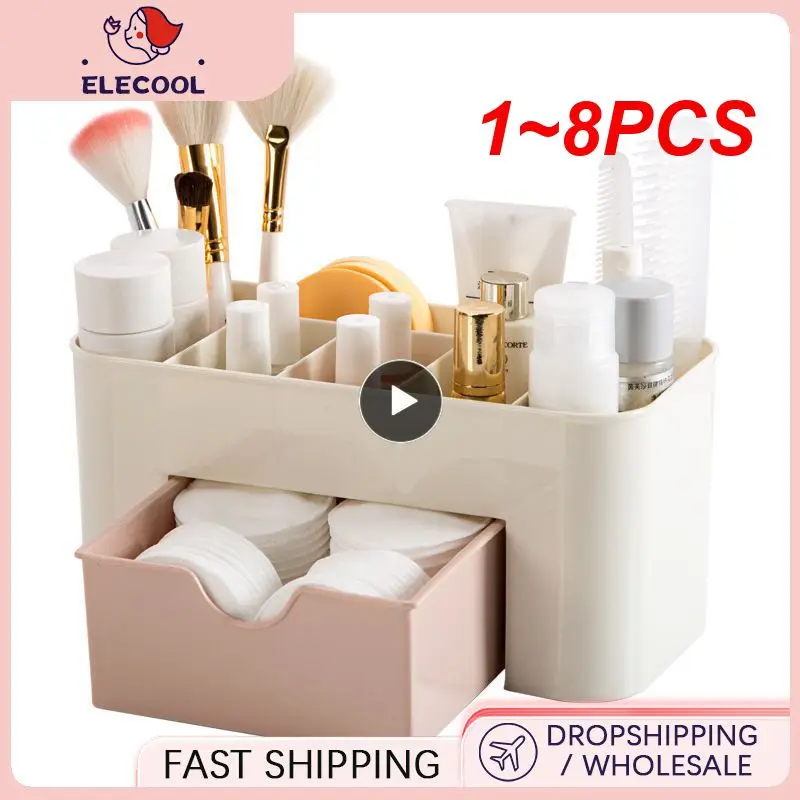 

1~8PCS Nails Art Plastic Organizer Container Gel Polish Remover Cleaning Cotton Pad Swab Box Storage Case Decoration Accessories