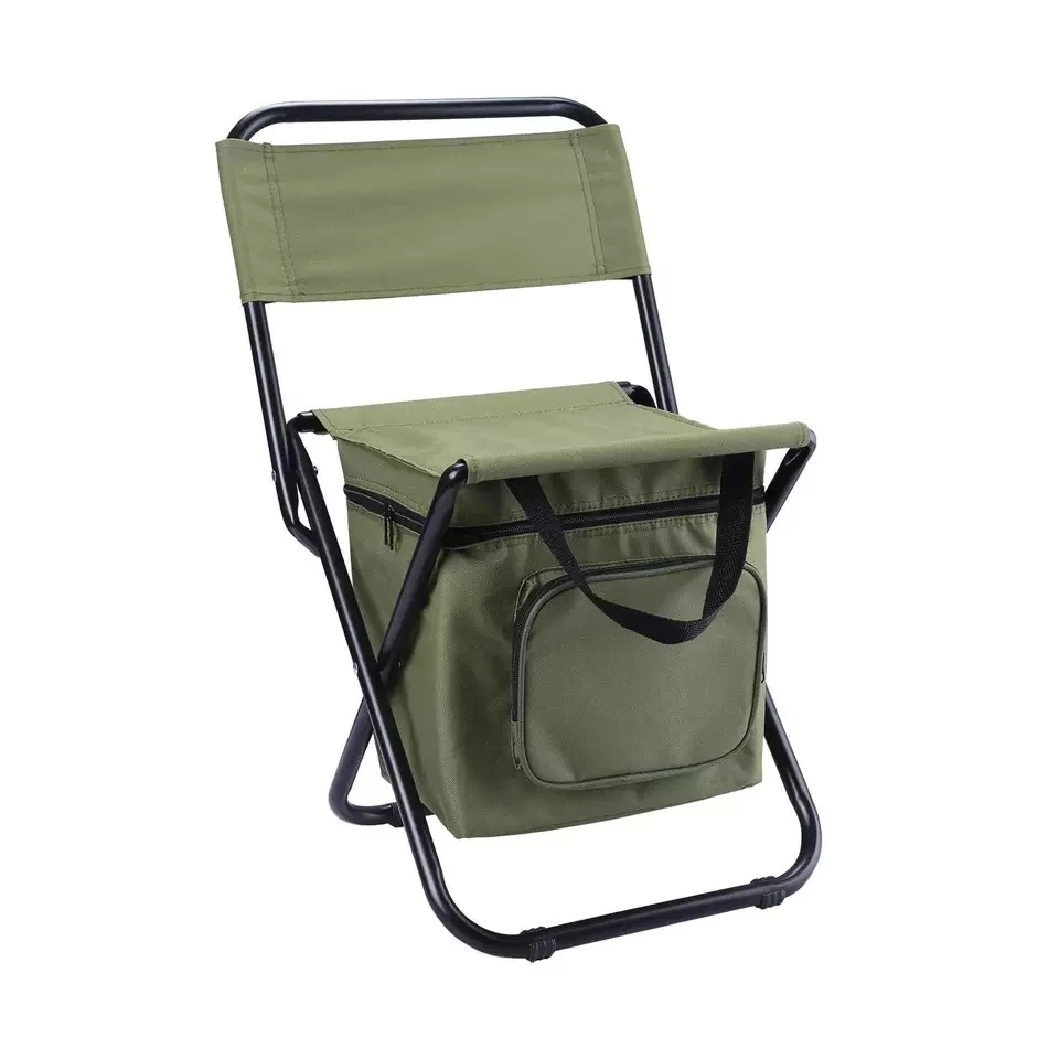 Multifunctional Folding Camping Ultralight Chair  with Portable Thermostatic Storage Bag Pockets for Travel Fishing Seat Stool