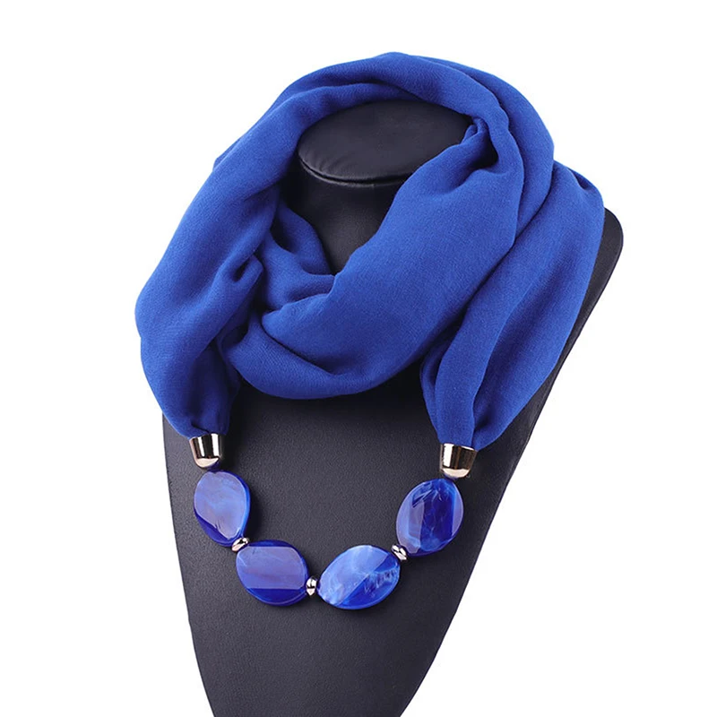 

Loop Scarf Women's Comfortable Elegant Tube Scarf Boho Ethnic Classic Scarves Solid Color High Quality Chiffon Scarves