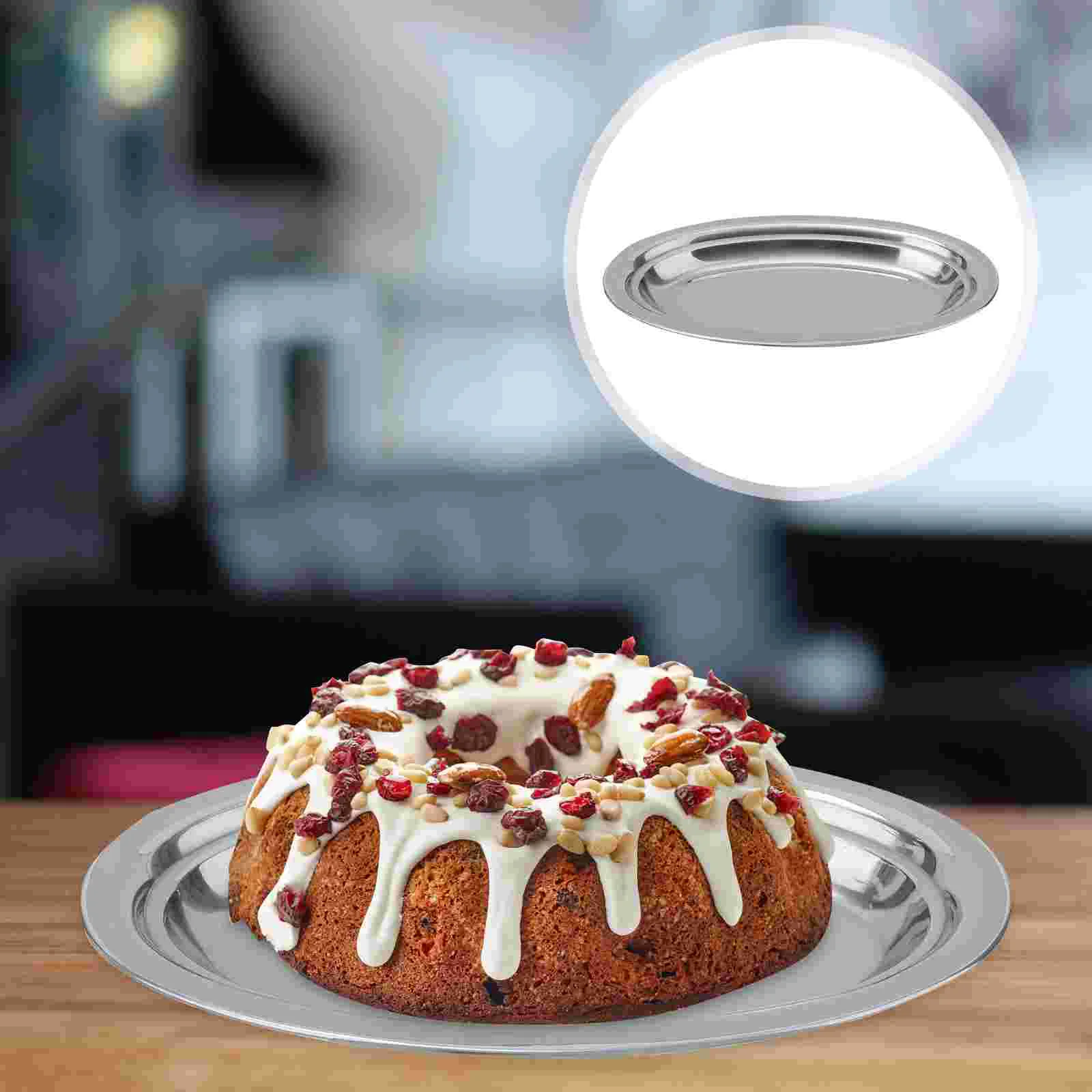 

Plate Home Snack Dish Simple Tray Pastry Serving Stainless Steel Dumpling Bandejas Para Comida
