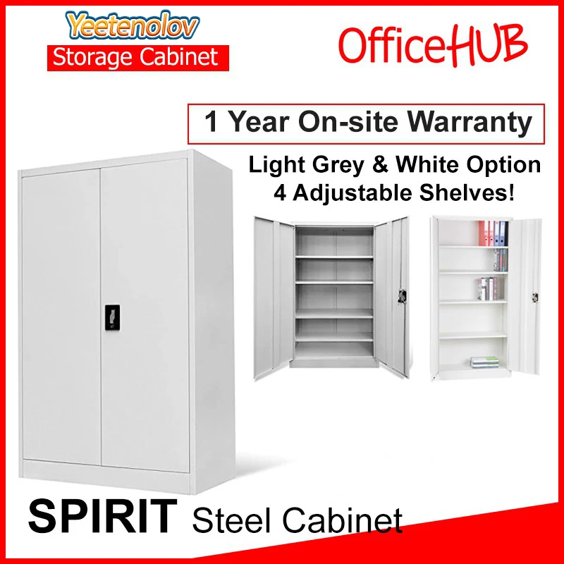 

OFFICEHUB High Steel Swing Door Filing Cabinet wheels available Bookshelf Home / Study / Office Cabinet Metal Cabinet