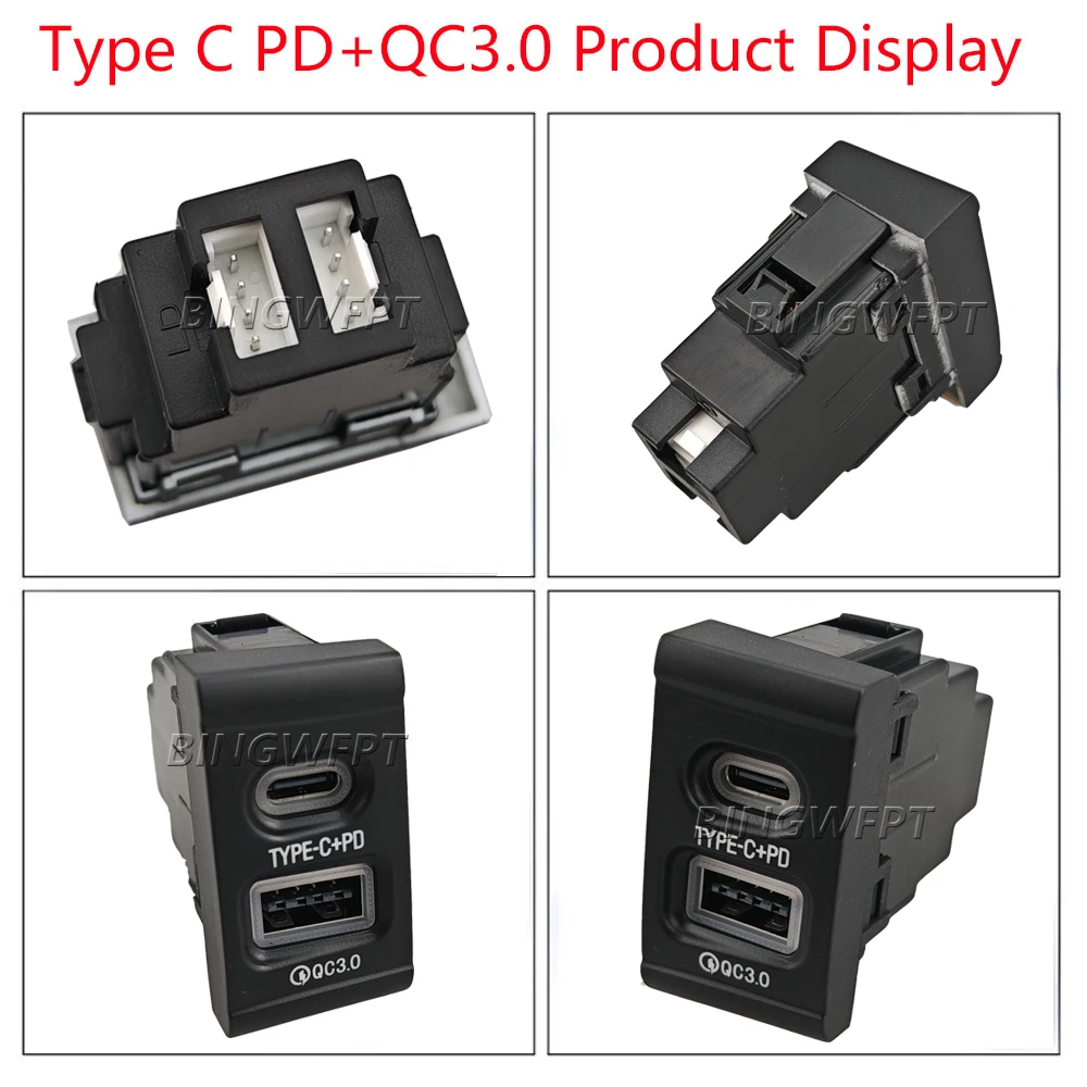 Фото Новый автомобильный USB-адаптер Type-C PD и QC3.0 с разъемом для прикуривателя и кабелем питания для Hyundai Elantra 2010-2016 №5