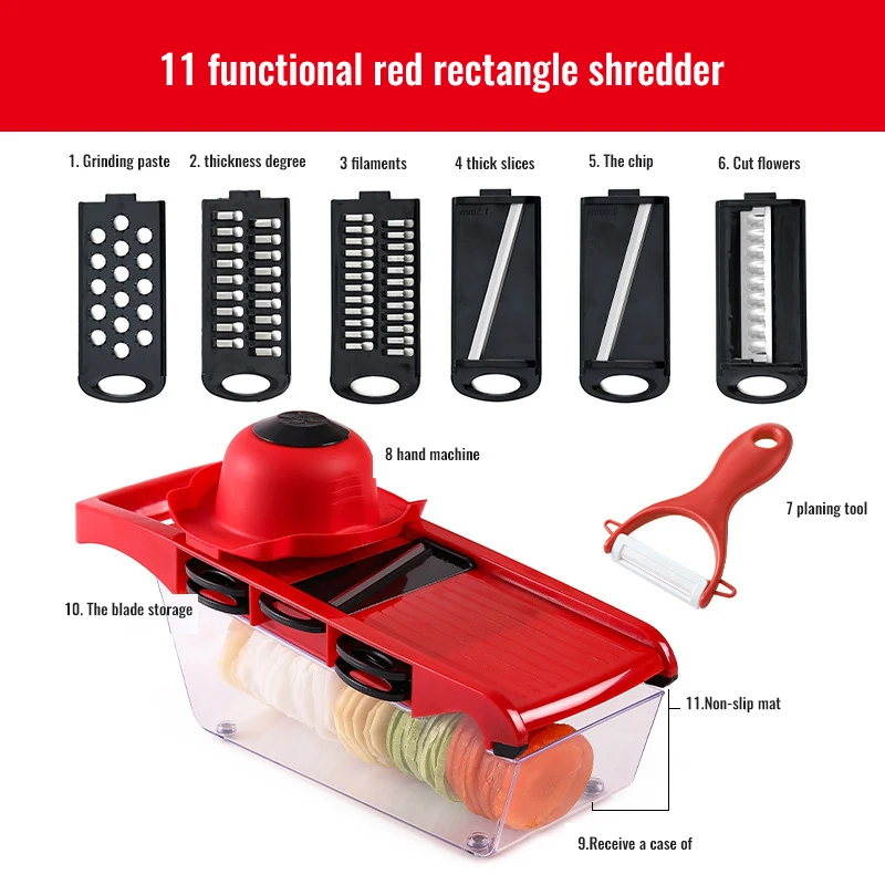 Овощерезка со стальным лезвием мандолина слайсер картофелечистка моркови сыра