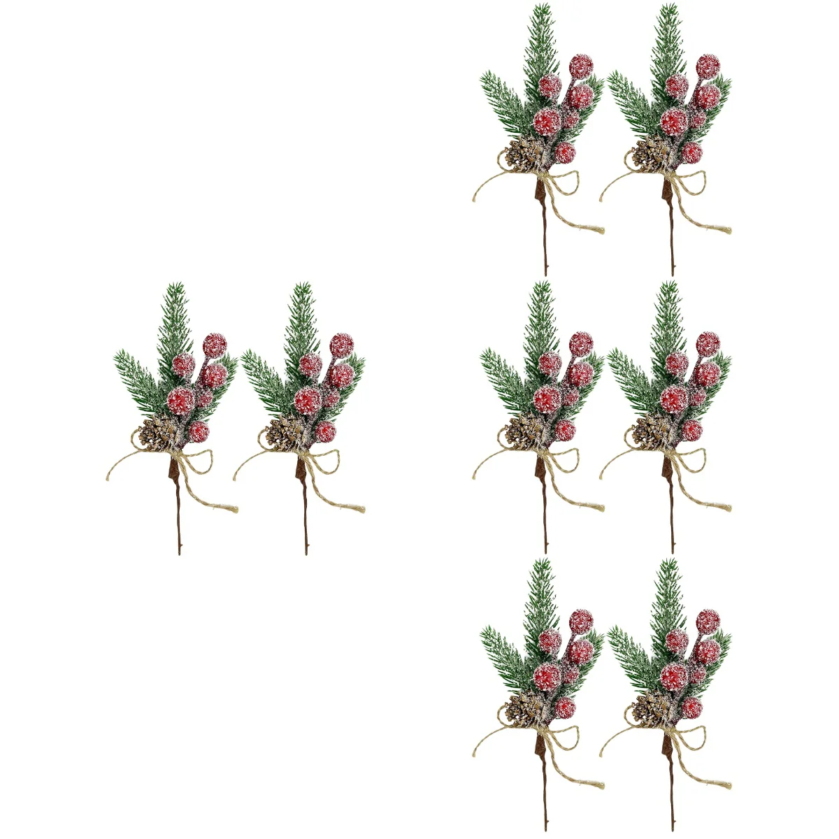 

8 Simulation Red Berry Pine Decoration Christmas DIY Wreath Accessories