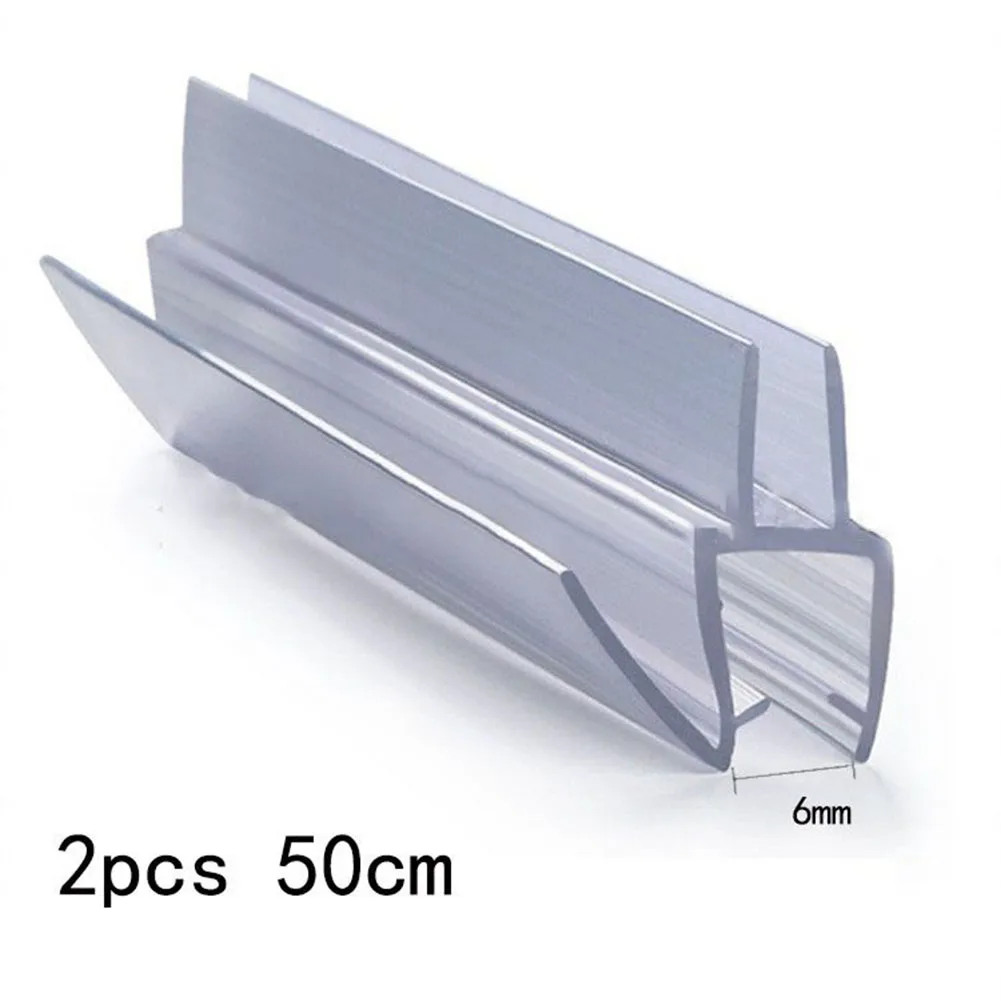 

2pcs 50cm Replacement Seal Shower Shower Door Seal 6/8/10/12mm Water Deflector Window Glass Fixture Accessories Household