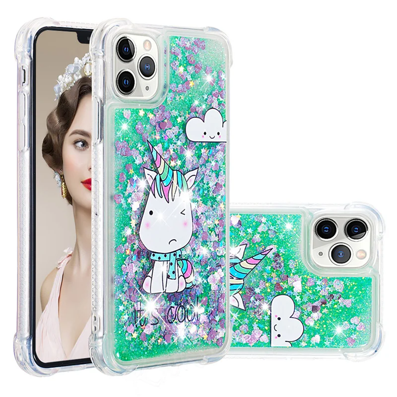 Чехол с рисунком для Huawei Nova 3E 2i чехол блестящими жидкими блестками