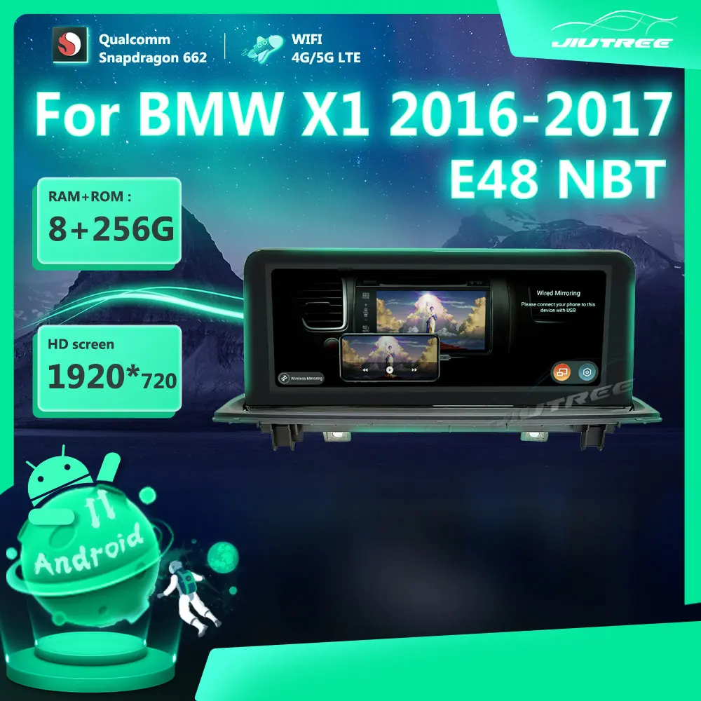 

12.3 Inch 256G Android 11.0 Car Radio For BMW X1 F48 2016-2017 NBT System GPS Navigation Multimedia Player Stereo Reciver